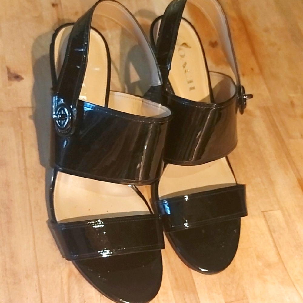 Coach Black Sandals/ Sz 8.5 B/Mint Condition